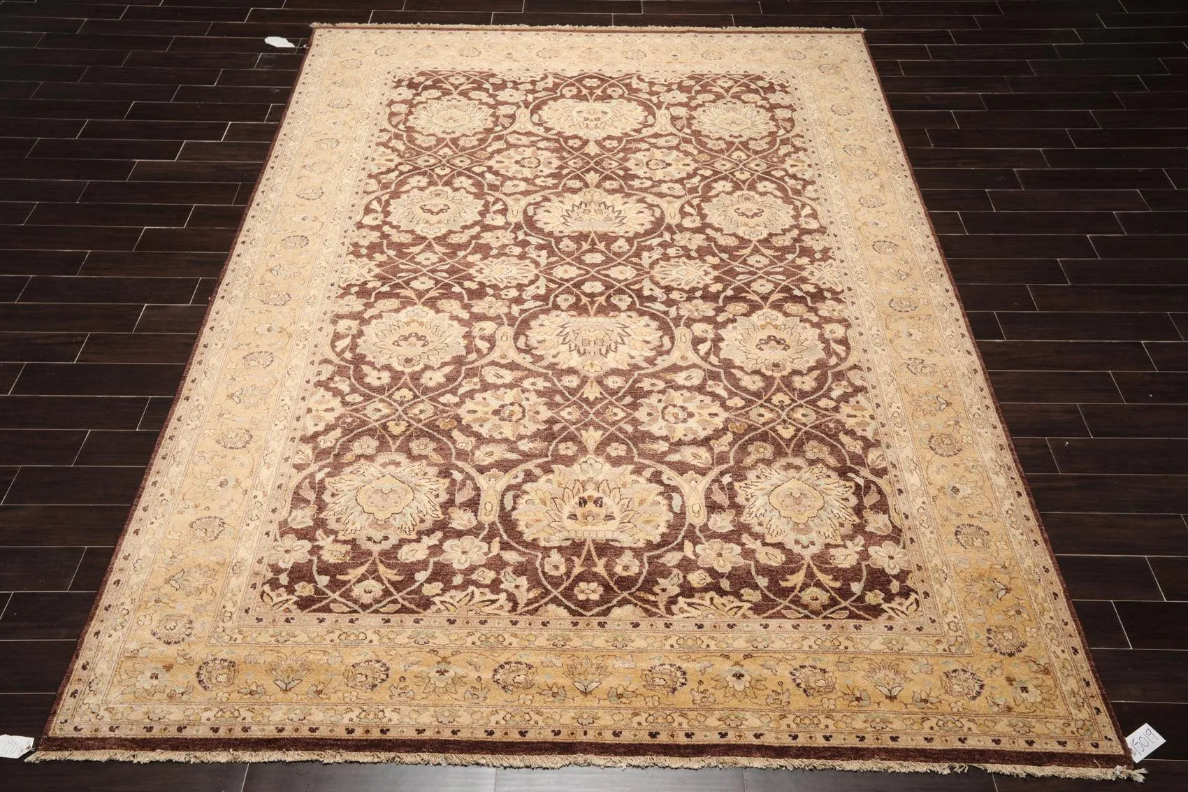 8'9'' x 12' Hand Knotted 100% Wool Peshawar Traditional Oriental Area Rug Brown-1