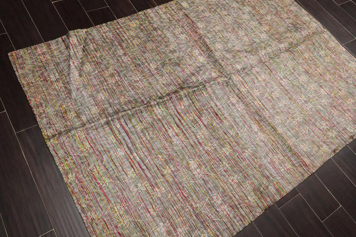 4x6 Brown, Beige Hand Woven 100% Viscose Traditional Oriental Area Rug-1