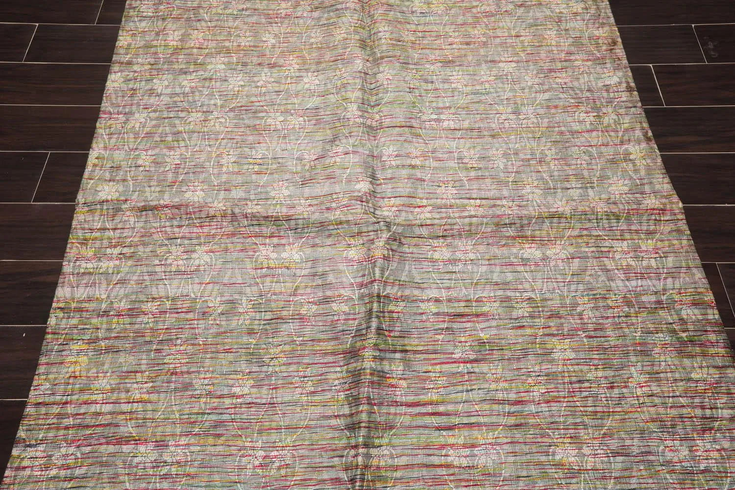 4x6 Brown, Beige Hand Woven 100% Viscose Traditional Oriental Area Rug-2