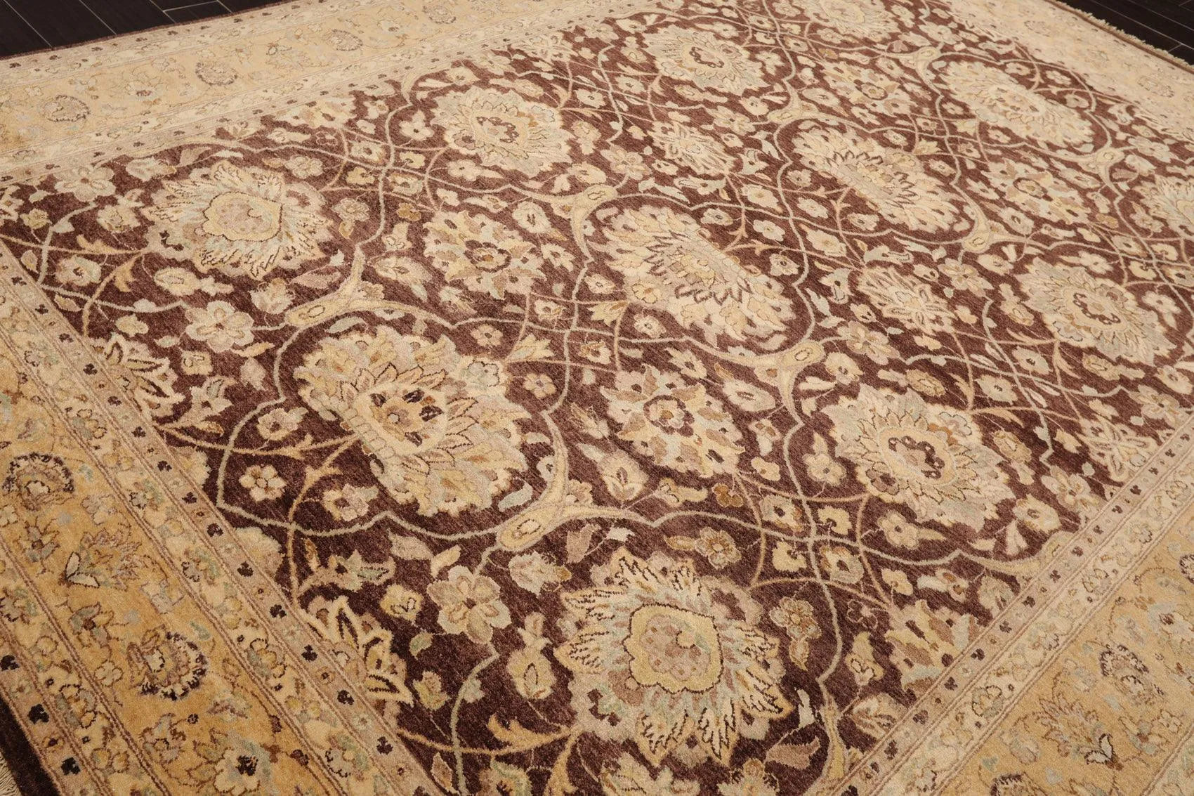 8'9'' x 12' Hand Knotted 100% Wool Peshawar Traditional Oriental Area Rug Brown-3