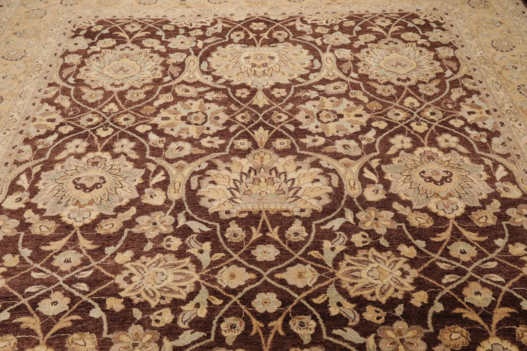8'9'' x 12' Hand Knotted 100% Wool Peshawar Traditional Oriental Area Rug Brown-4