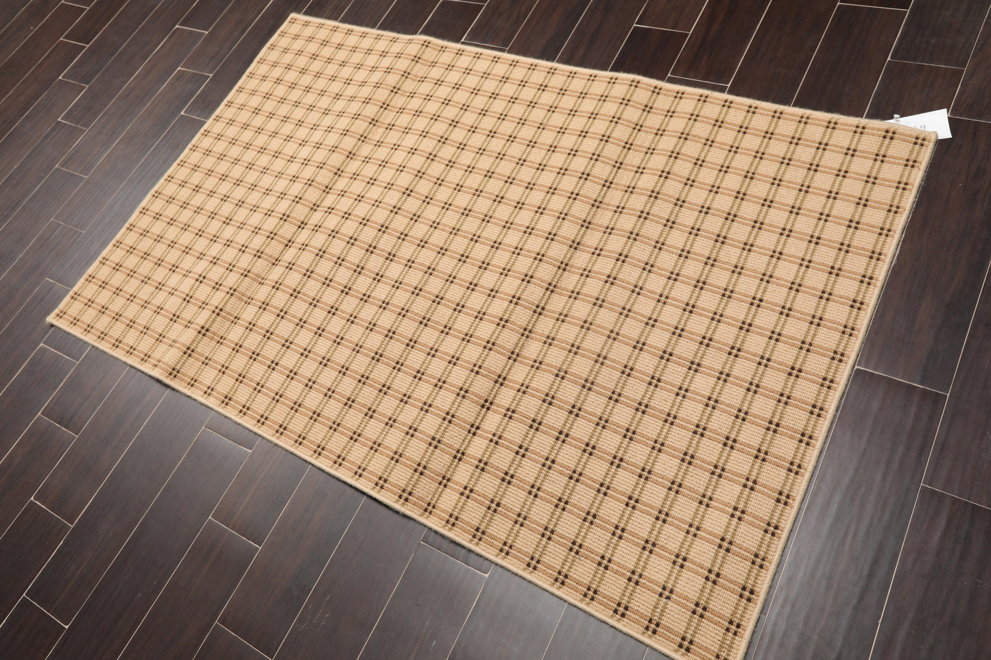 3'9" x 5'11" Contemporary 100% Wool Area Rug Tan-0