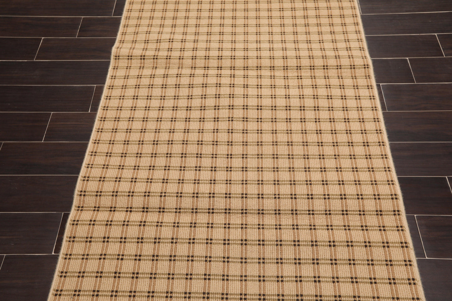 3'9" x 5'11" Contemporary 100% Wool Area Rug Tan-2