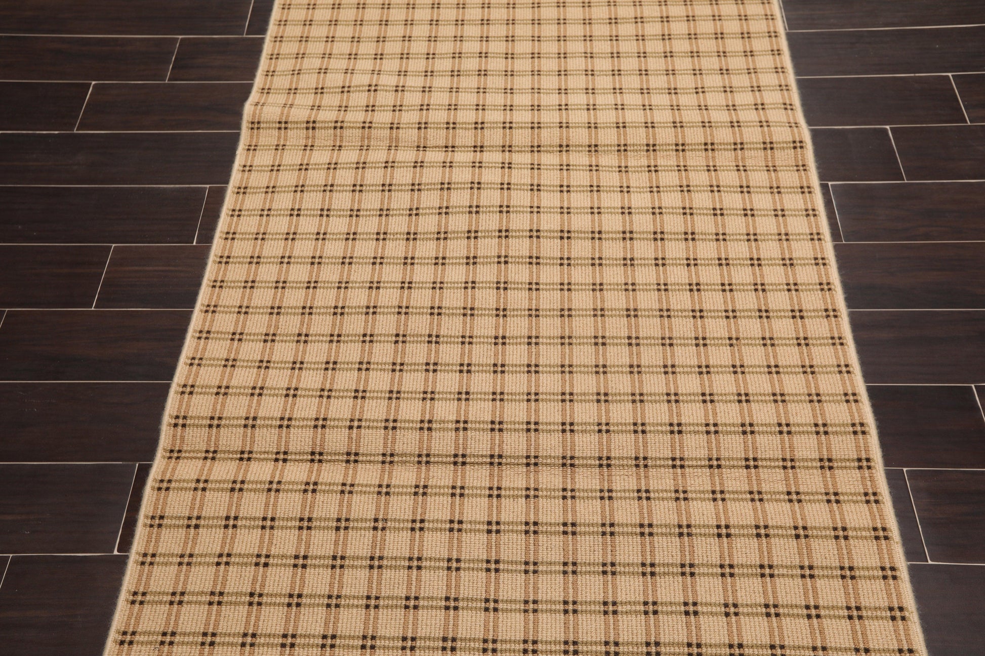 3'9" x 5'11" Contemporary 100% Wool Area Rug Tan-2