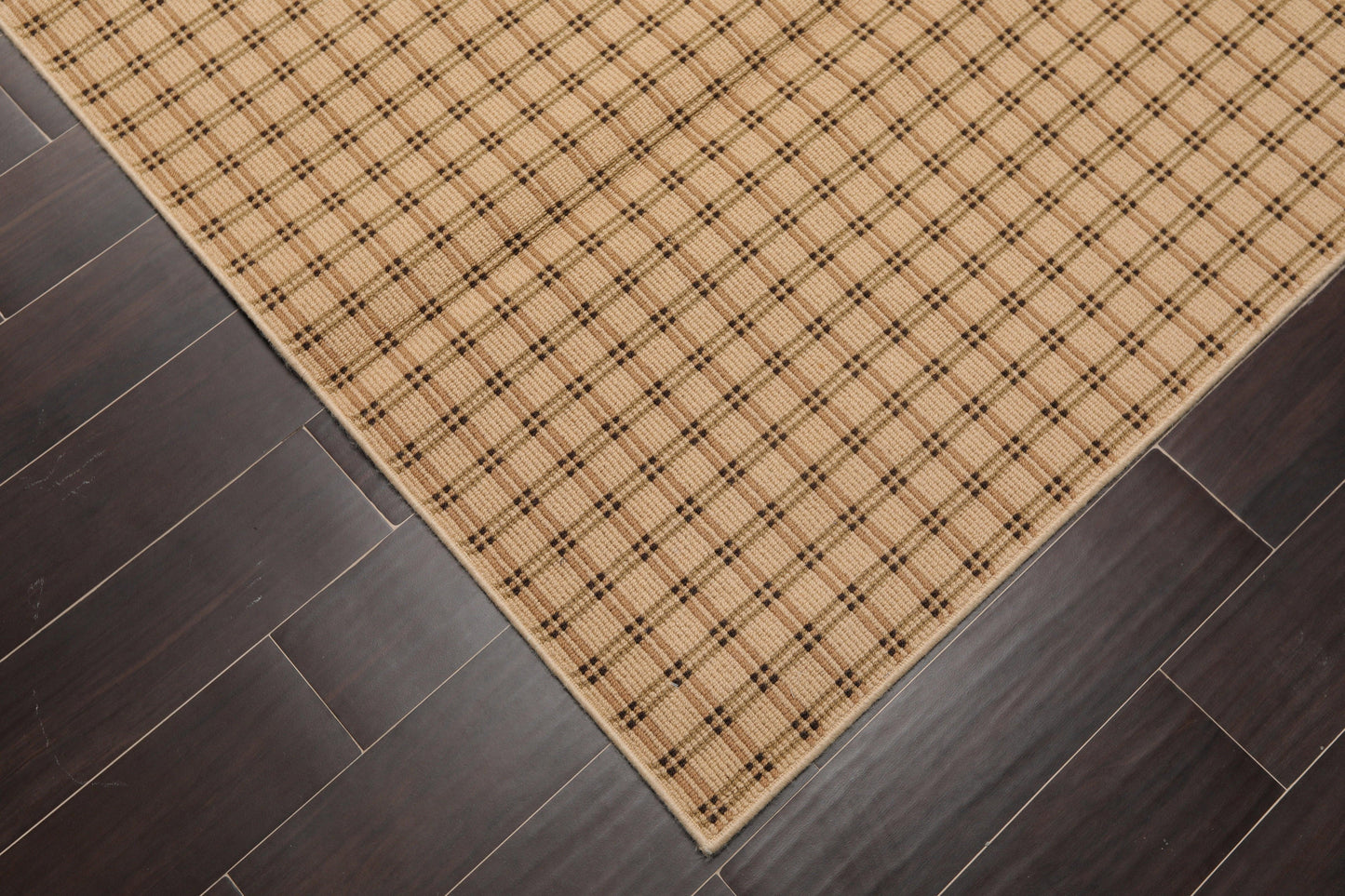 3'9" x 5'11" Contemporary 100% Wool Area Rug Tan-3
