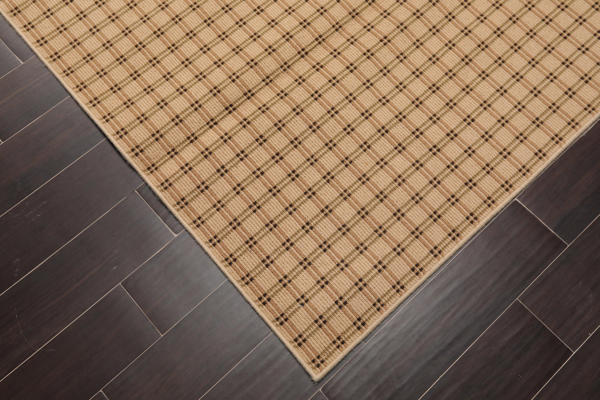 3'9" x 5'11" Contemporary 100% Wool Area Rug Tan-3