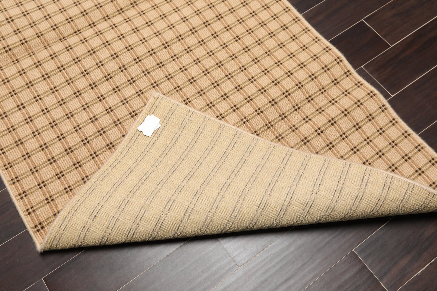 3'9" x 5'11" Contemporary 100% Wool Area Rug Tan-4