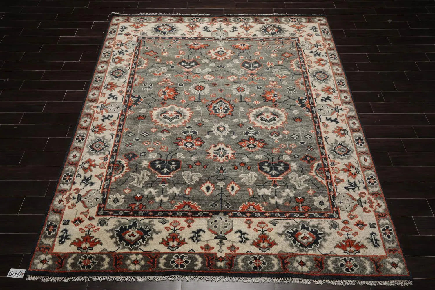 8' 3''x10' LoomBloom Muted Turkish Oushak Hand Knotted 100% Wool Area Rug Gray, Beige Color-2