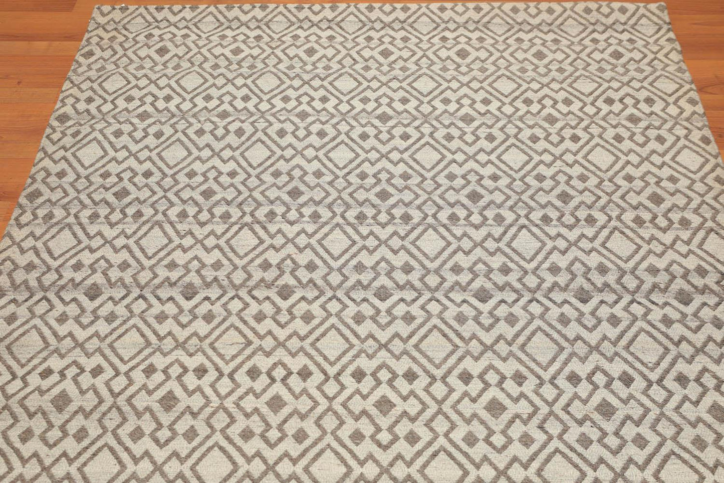 5'1" x 6'4" Hand Woven Flatweave Area Rug Contemporary Beige-2