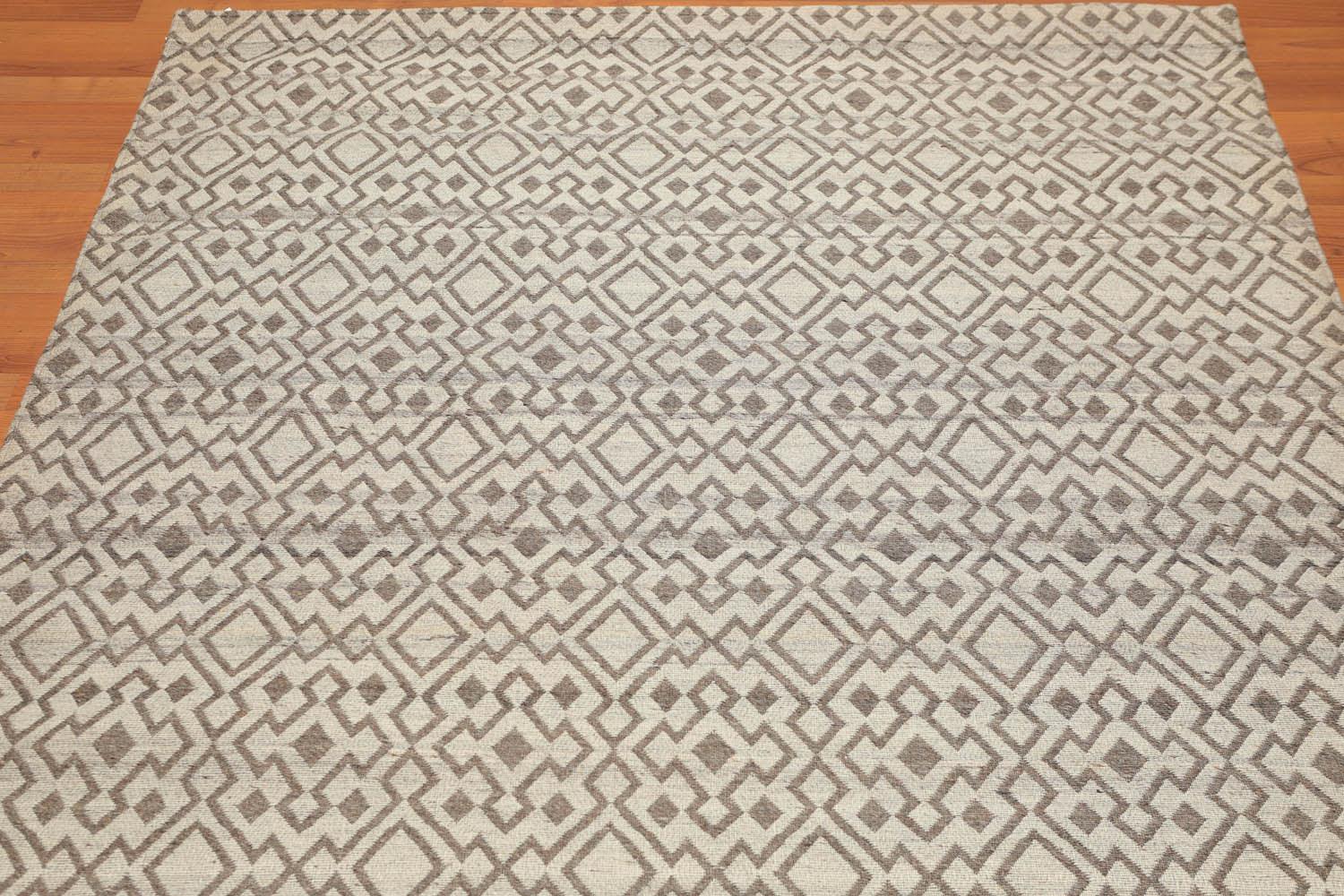 5'1" x 6'4" Hand Woven Flatweave Area Rug Contemporary Beige-2