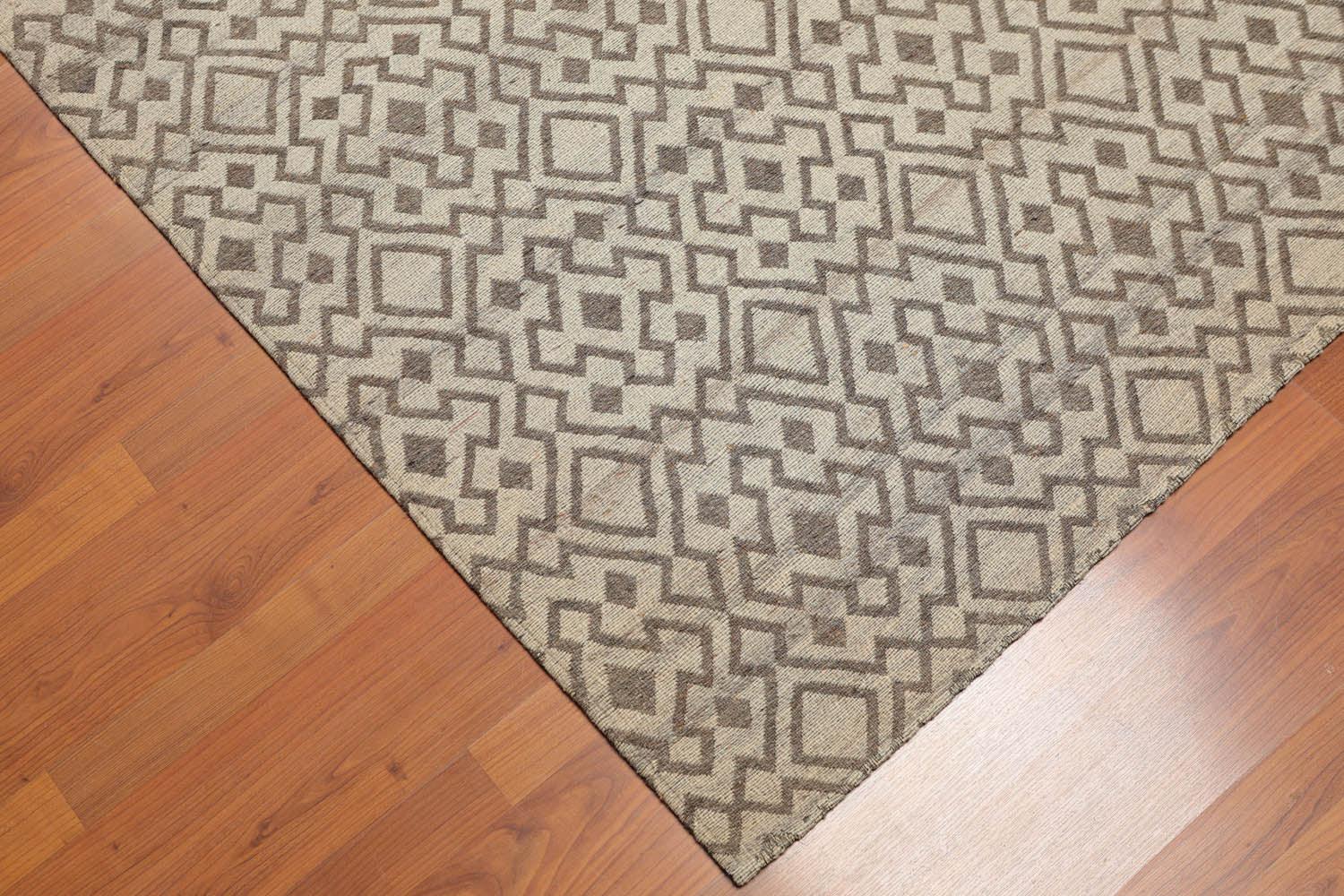 5'1" x 6'4" Hand Woven Flatweave Area Rug Contemporary Beige-4