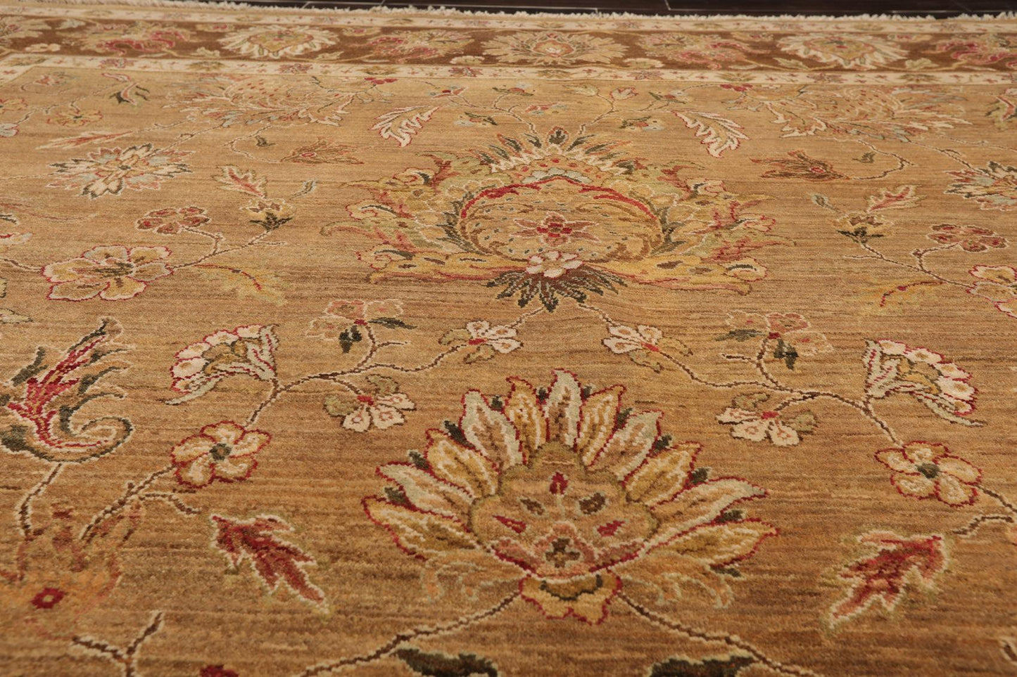 8'x10'1" Hand Knotted Wool Peshawar Traditional 150 KPSI Oriental Area Rug Camel-4