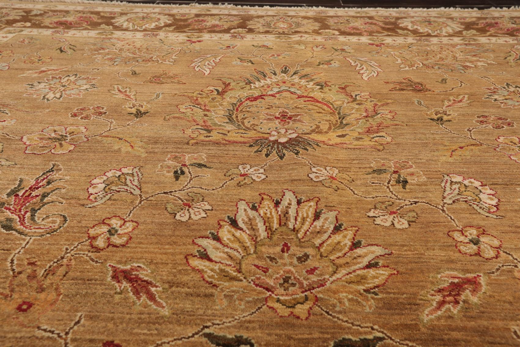8'x10'1" Hand Knotted Wool Peshawar Traditional 150 KPSI Oriental Area Rug Camel-4