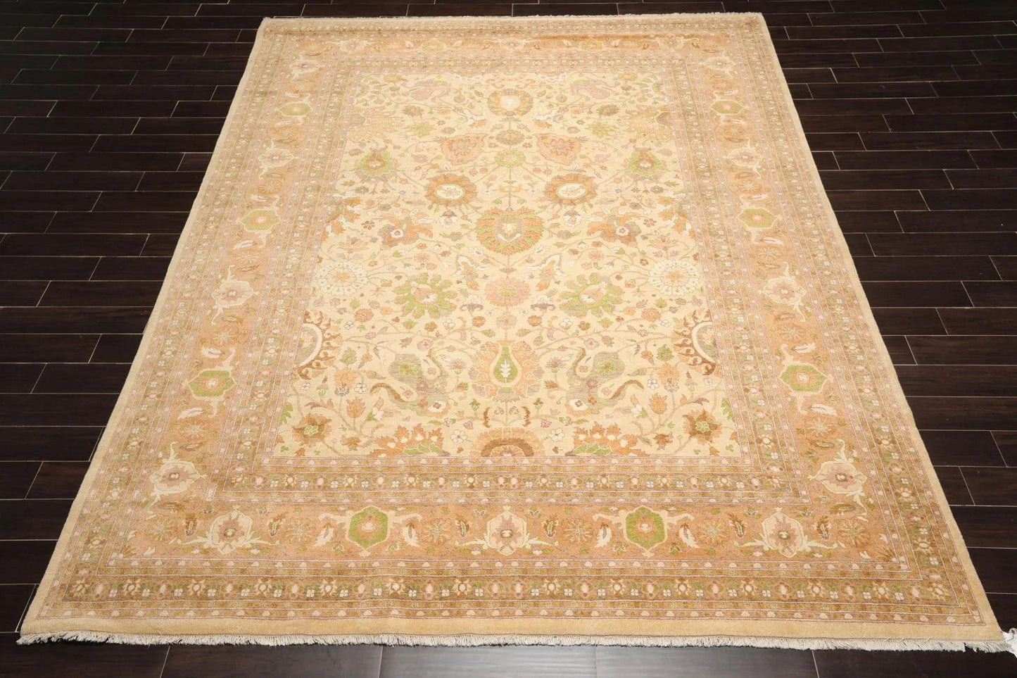 9X12  Beige Hand Knotted 100% Wool Pak Persian 300 KPSI Oriental Area Rug-1