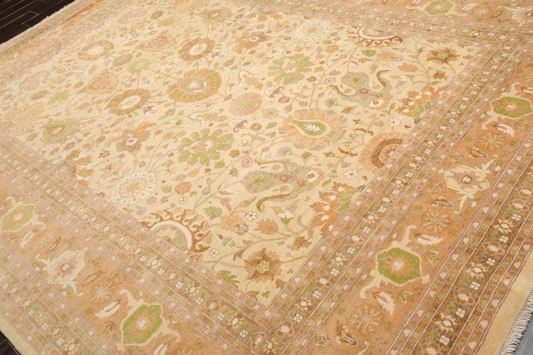 9X12  Beige Hand Knotted 100% Wool Pak Persian 300 KPSI Oriental Area Rug-2