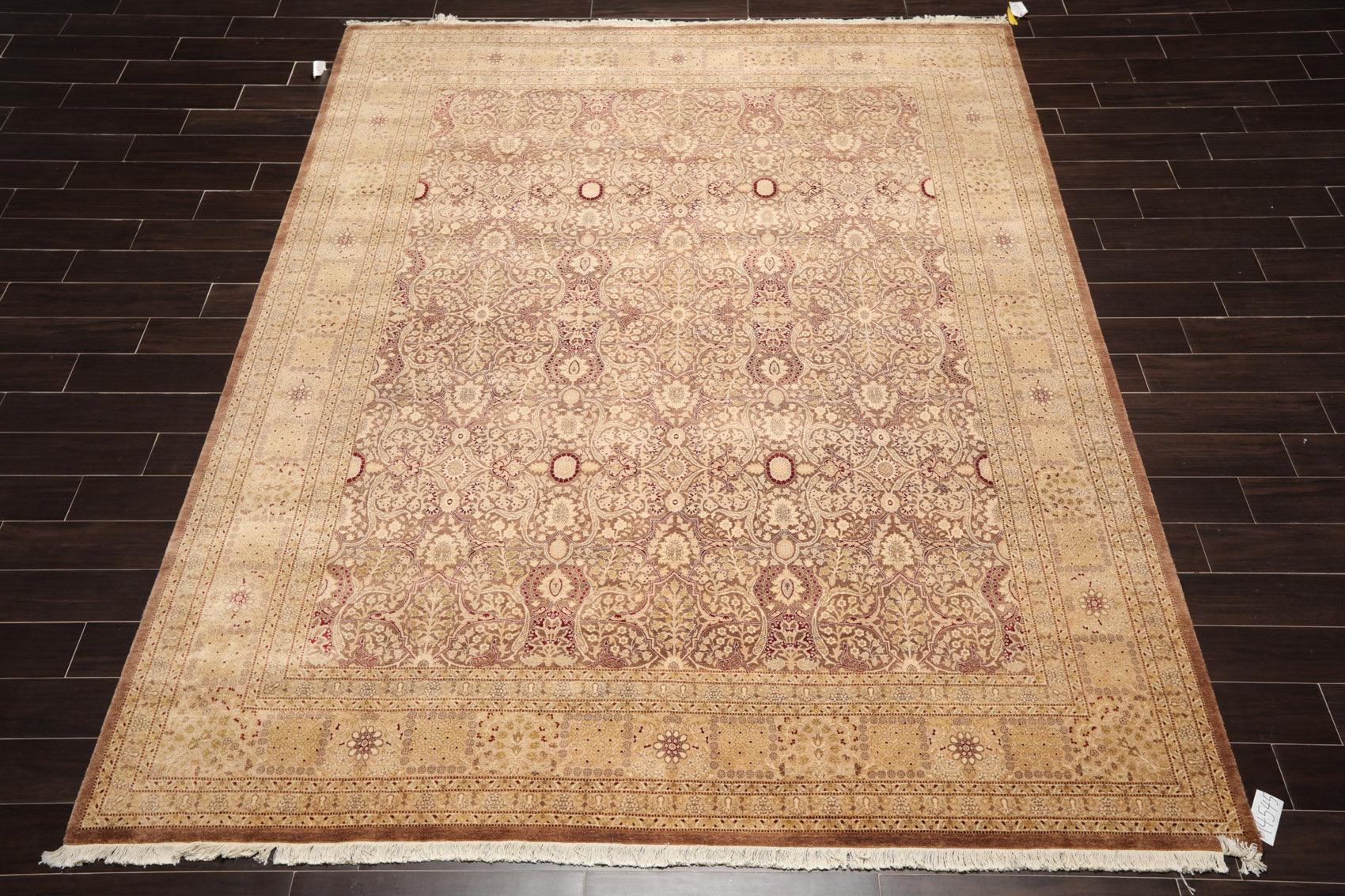 8'1" x 10'2" Hand Knotted Wool PakPersian 16/18 300 KPSI Oriental Area Rug Brown-1