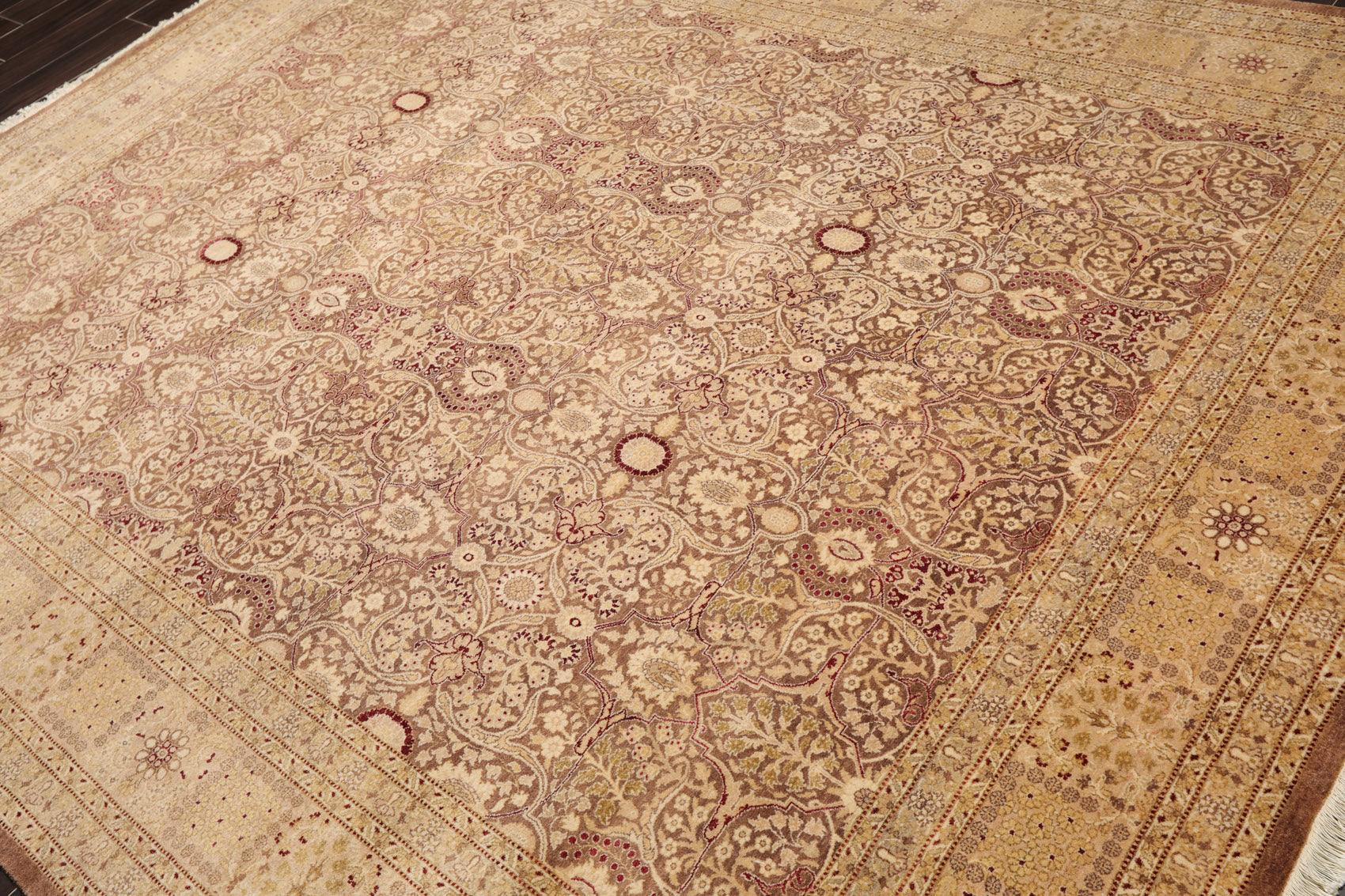 8'1" x 10'2" Hand Knotted Wool PakPersian 16/18 300 KPSI Oriental Area Rug Brown-2