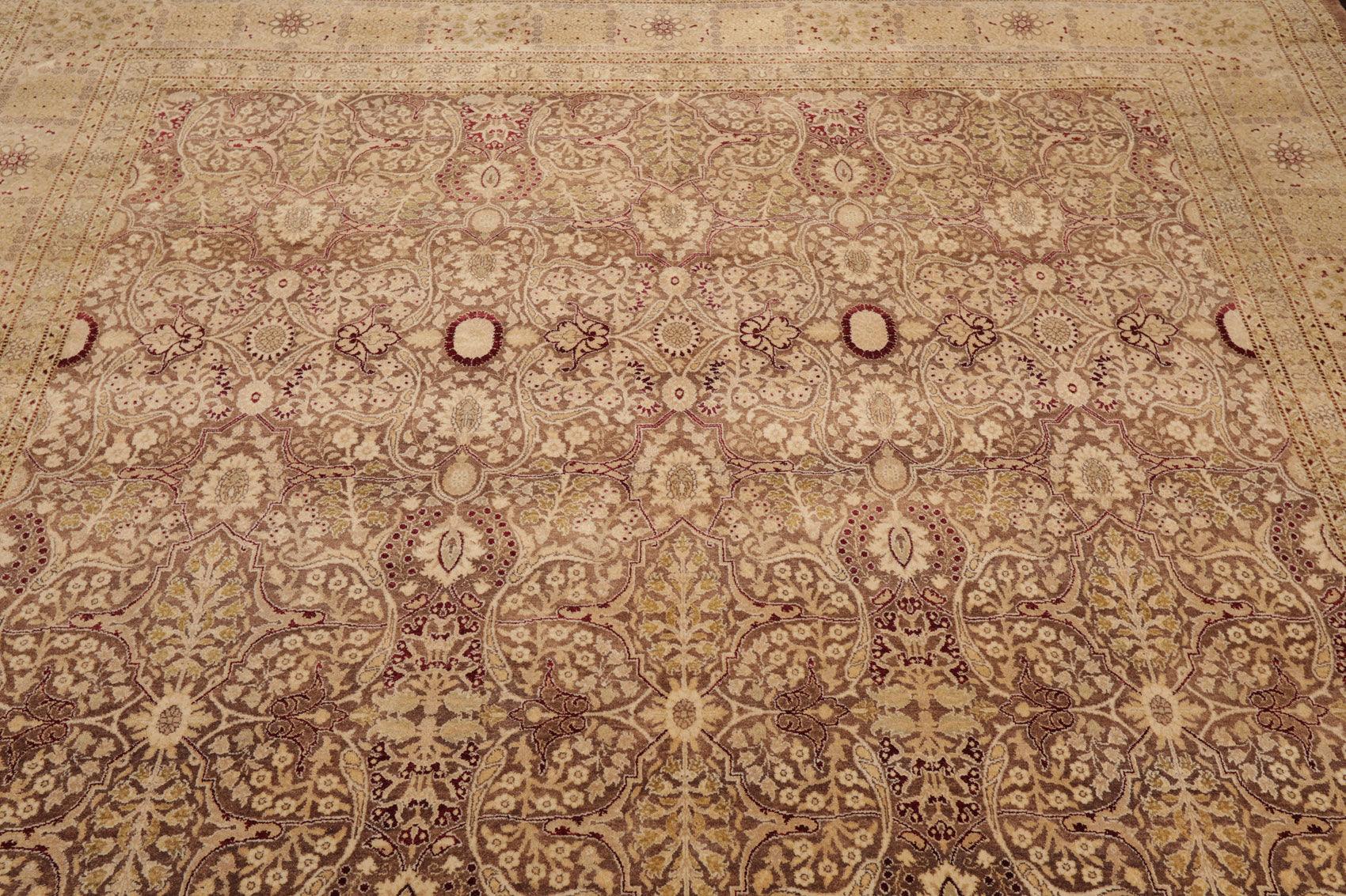 8'1" x 10'2" Hand Knotted Wool PakPersian 16/18 300 KPSI Oriental Area Rug Brown-4