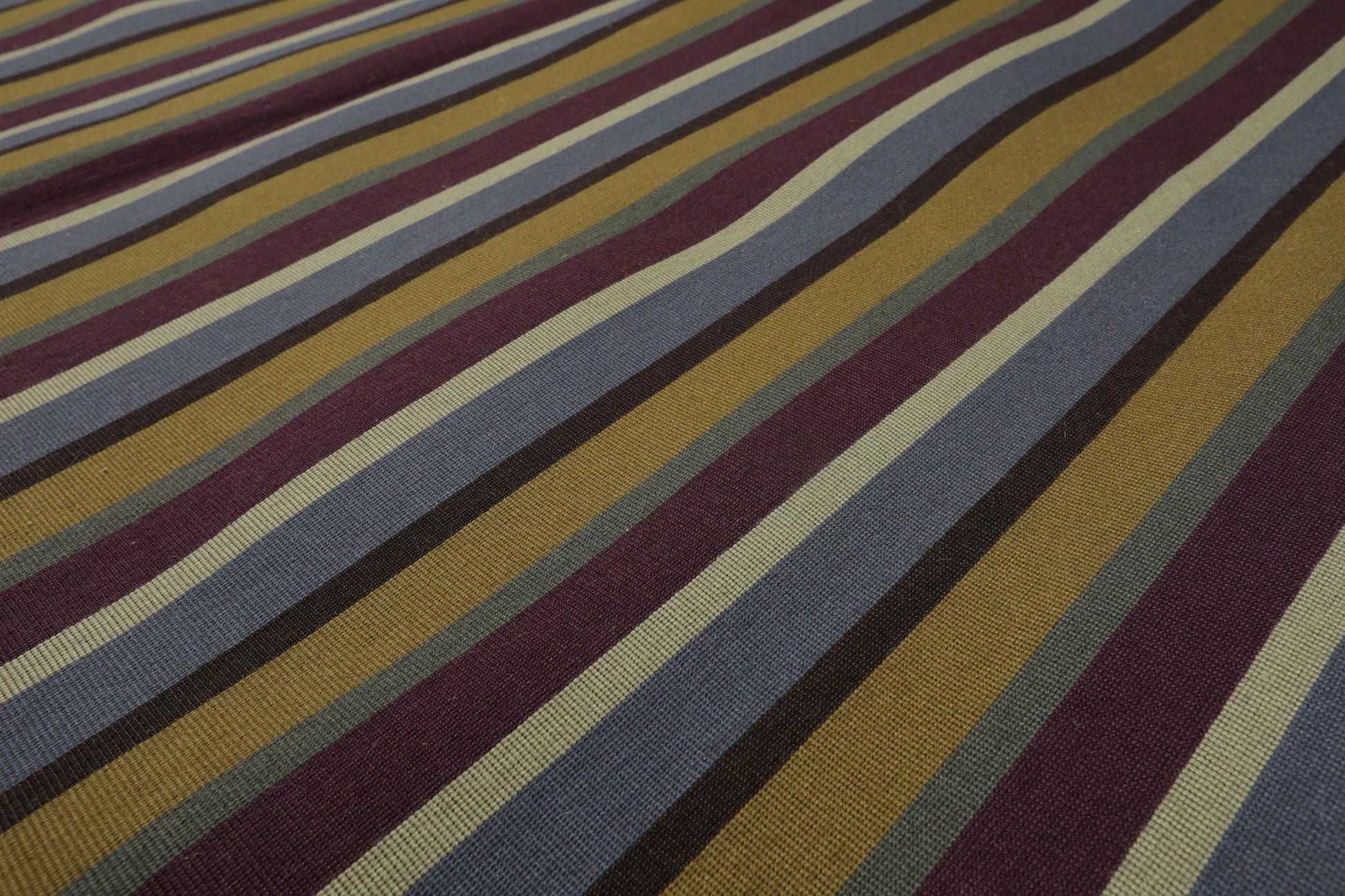 4' x 6' Contemporary 100% Wool Flatweave Area Rug Blue-4