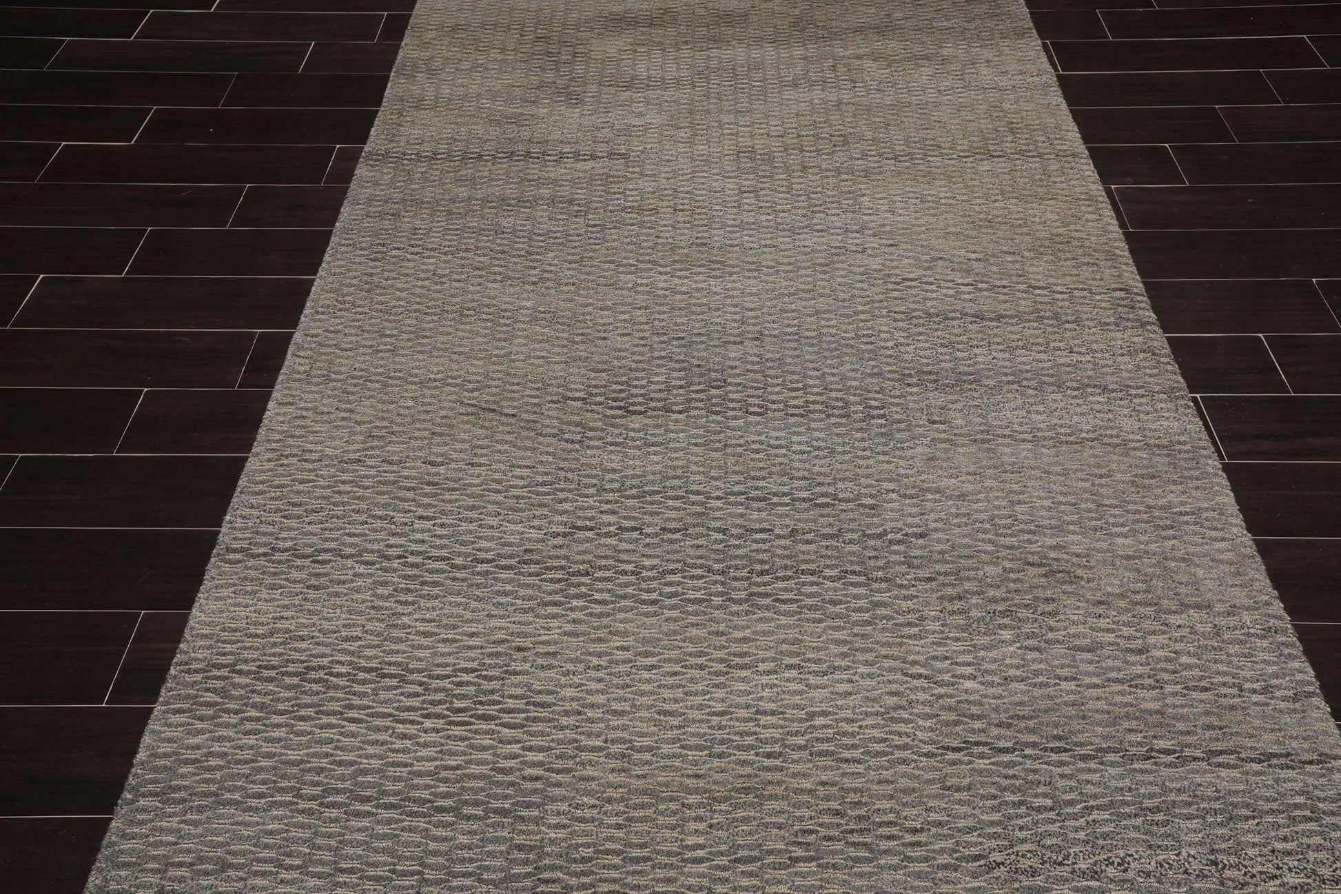 5’ x 12’ Hand Knotted Wool & Jute Palace Runner Modern Area Ru Beige Gray-4