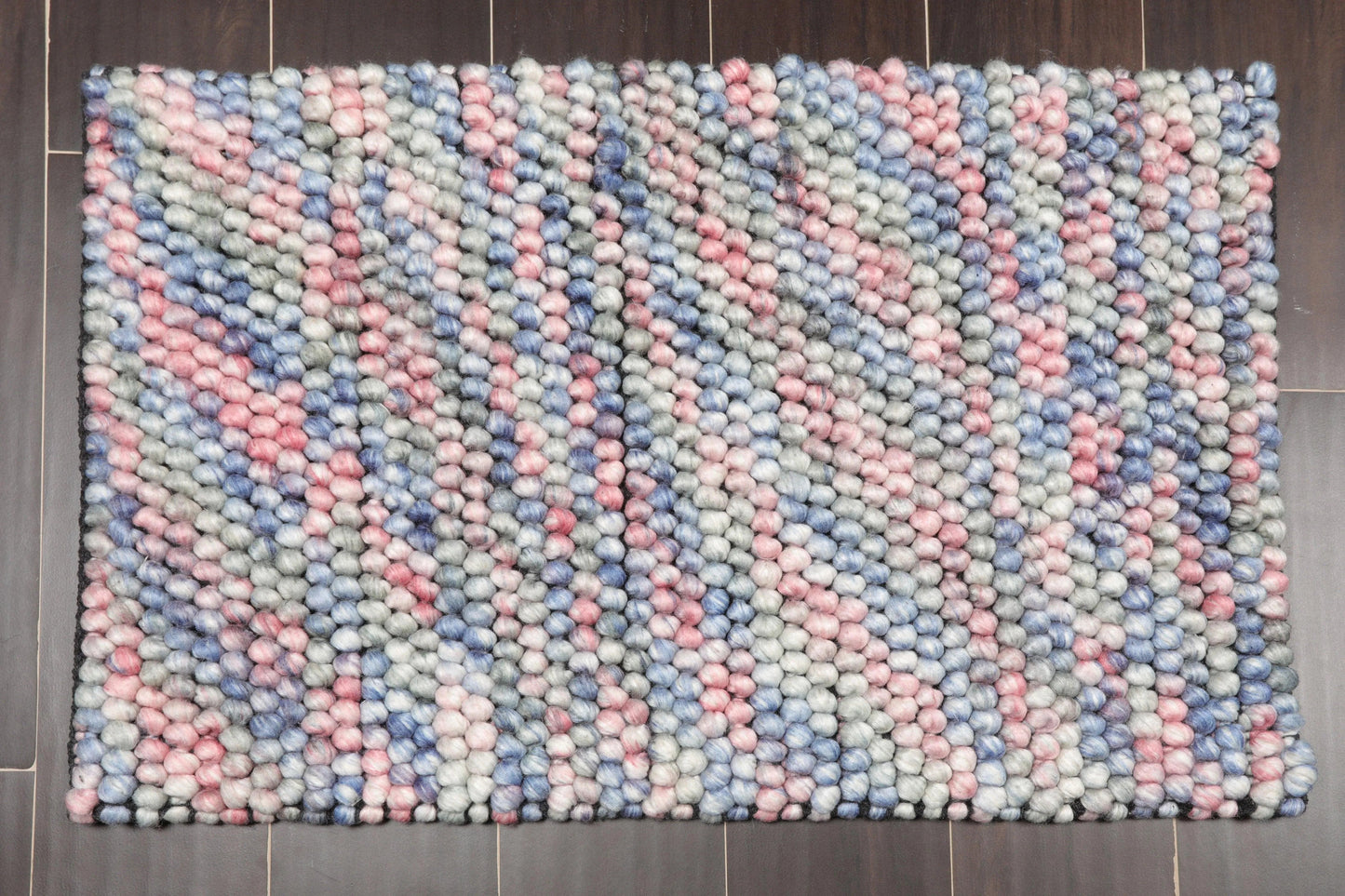 Multi Size Pink, Purple Handmade Polyester Braided Mat Oriental Area Rug-3