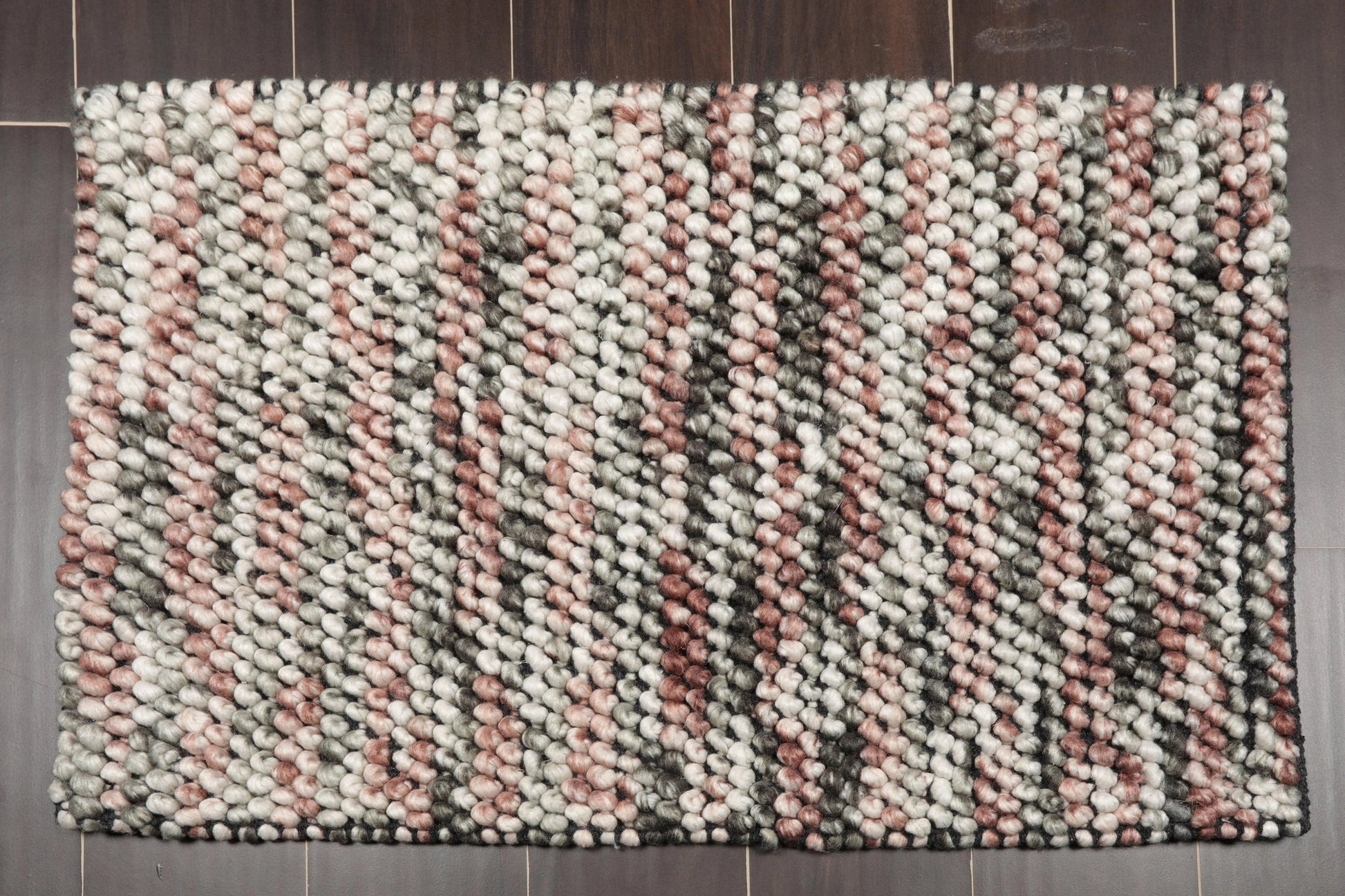 Multi Size Brown, Beige Handmade Polyester Braide Mat Oriental Area Rug-3