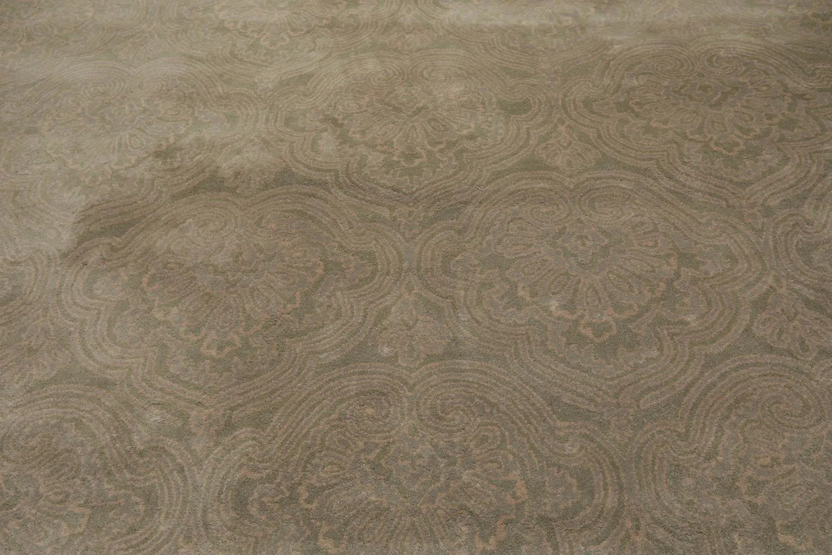 8' x 11' Handmade 100% Wool Transitional Oriental Area Rug Mint, Gray-4