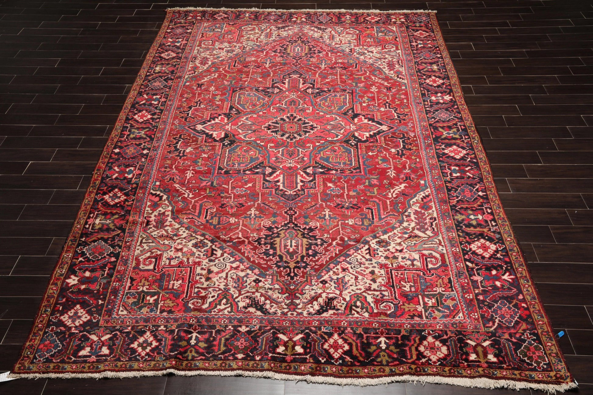 9'5'' x 13'3'' Hand Knotted 100% Wool Herizz Traditional Oriental Area Rug Rust-3