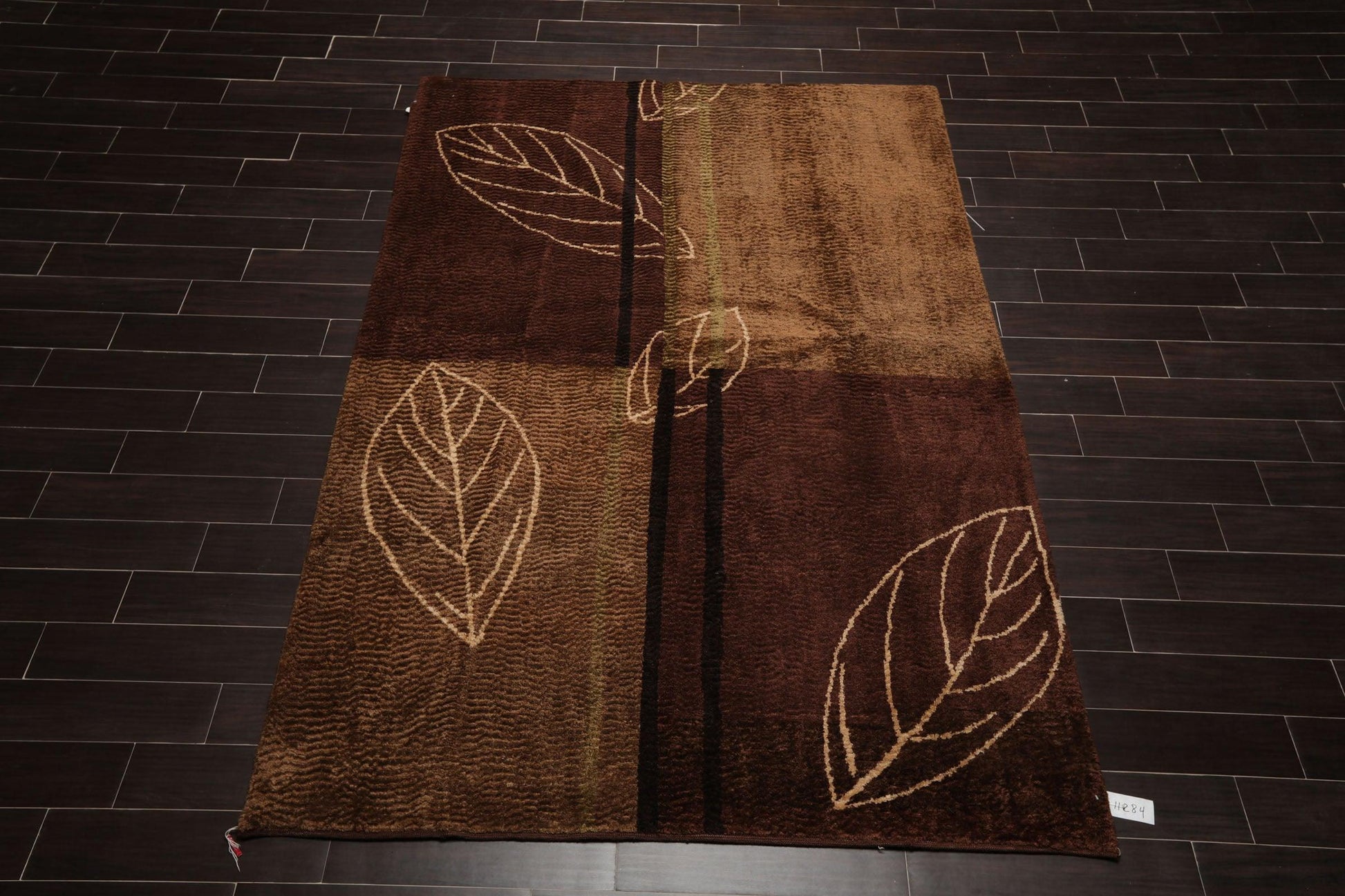 6'1" x 8'11" Hand Knotted Wool Authentic Turkish Modern Oriental Area Rug Brown-1