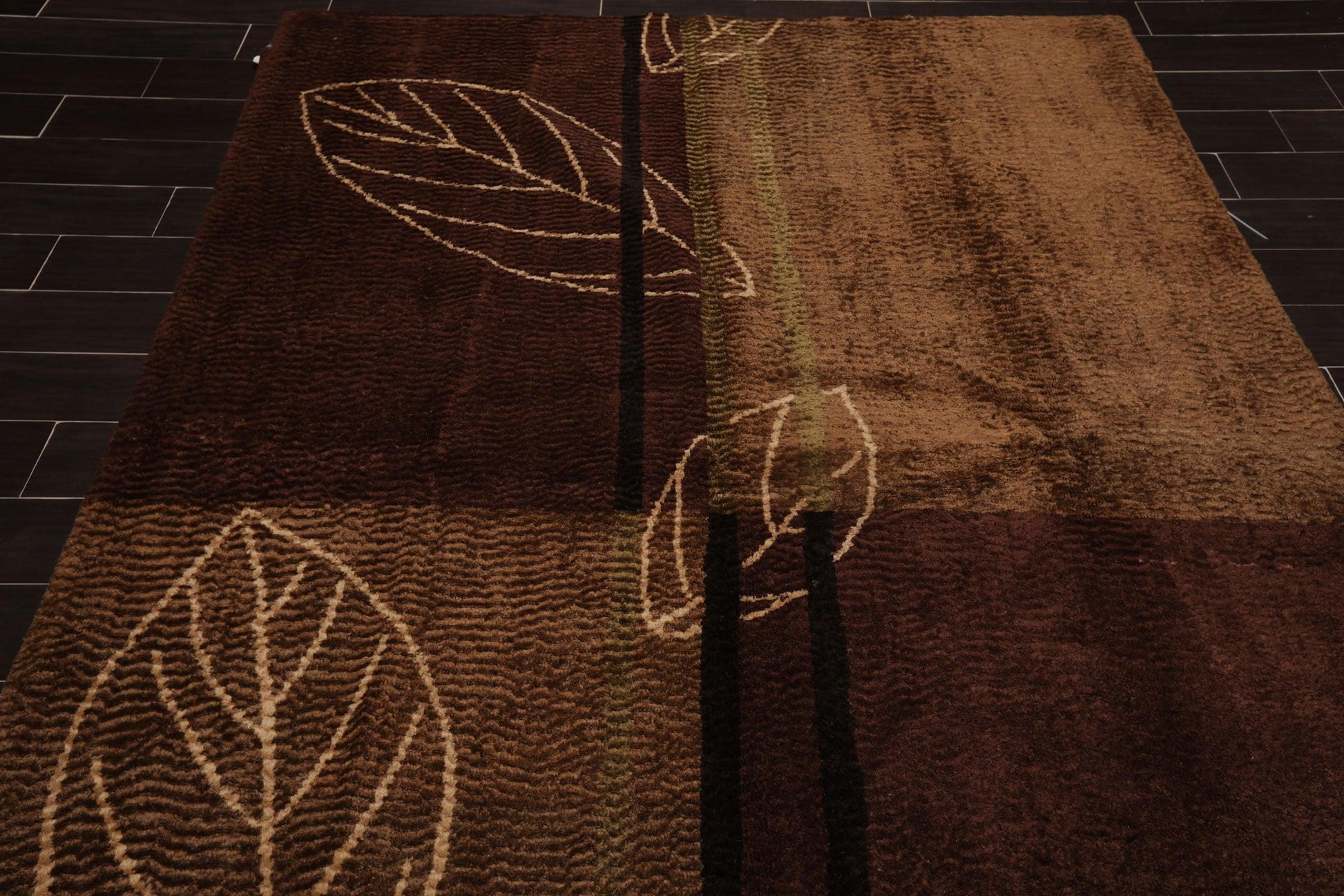 6'1" x 8'11" Hand Knotted Wool Authentic Turkish Modern Oriental Area Rug Brown-4
