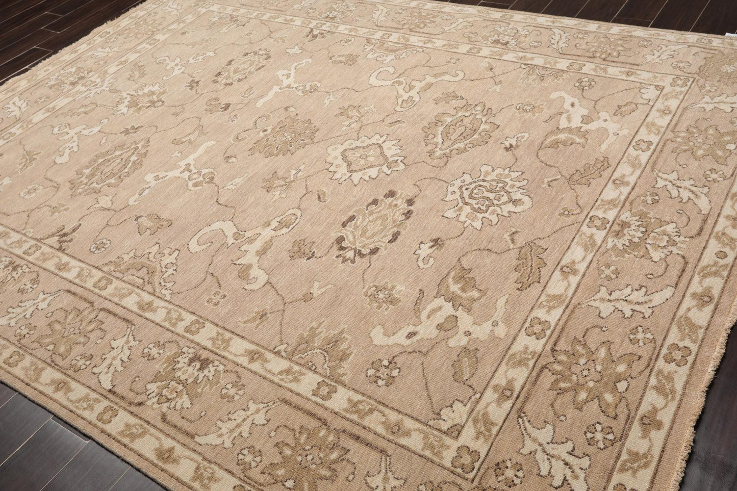 7'8" x 9'11" Hand Knotted 100% Wool Peshawar Oriental Area Rug Taupe-3