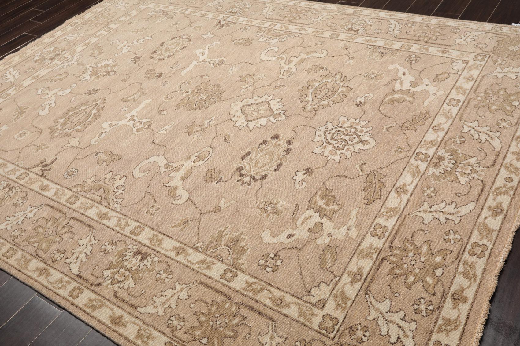 7'8" x 9'11" Hand Knotted 100% Wool Peshawar Oriental Area Rug Taupe-3