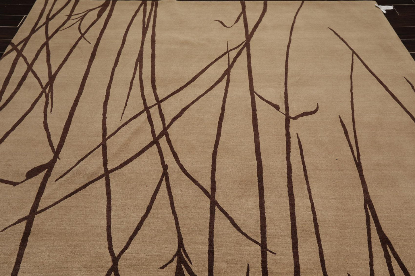 8' x 9'10" Hand Knotted Tibetan 100% Wool bamboo Modern Oriental Area Rug Camel-4