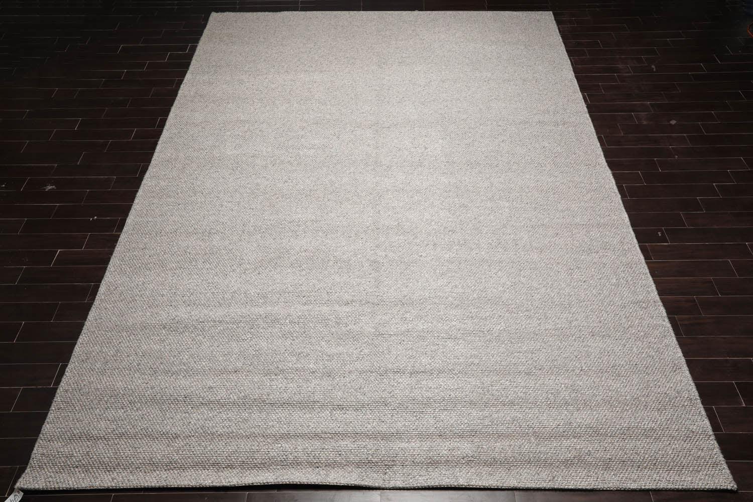 Berber Handmade 100% Wool Traditional Area Rug Modern Ash Gray 10'7"x16'-2