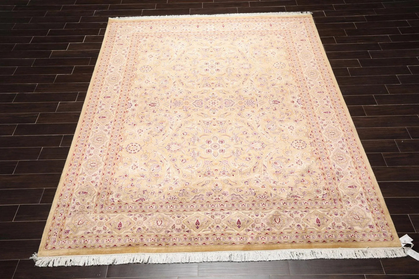 8'1' 'x 10'3'' Hand Knotted Wool PakPersian 16/18 300 KPSI Oriental Area Rug Tan-0