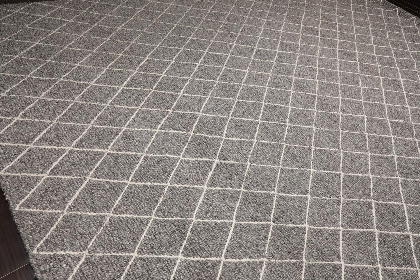 10'3" x 14'1" Berber Handmade 100% Wool Traditional Area Rug Modern Ash Gray-3