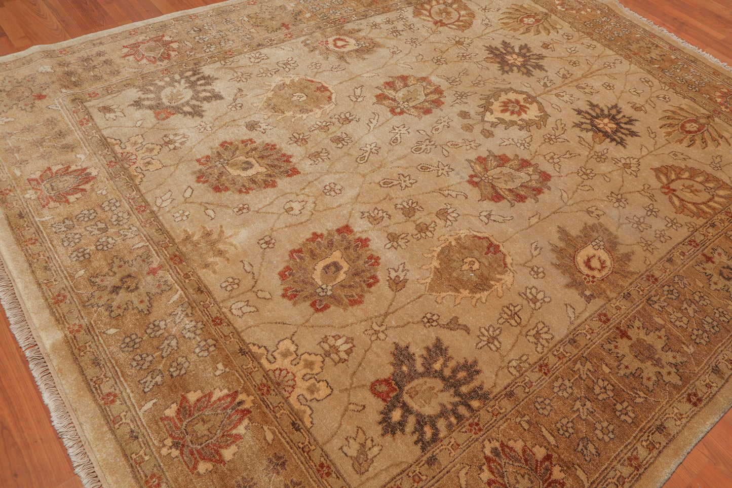 8’5" x 911" Hand Knotted Peshawar Stone Wash Traditional Oriental Area rug Beige-2