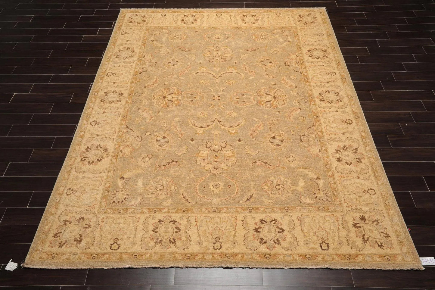 9' x 11'1'' Hand Knotted 100% Wool Peshawar Traditional Oriental Area Rug Gray-1