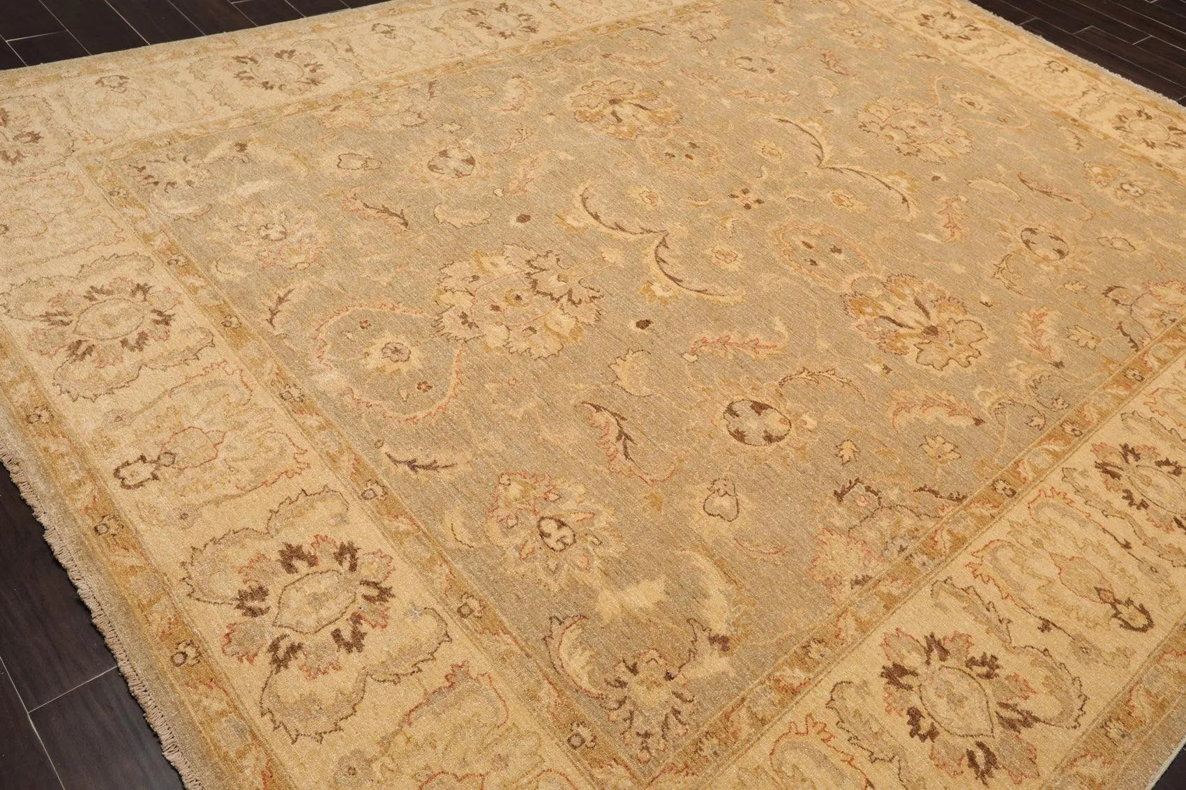 9' x 11'1'' Hand Knotted 100% Wool Peshawar Traditional Oriental Area Rug Gray-3