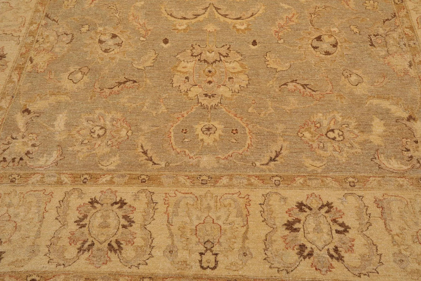 9' x 11'1'' Hand Knotted 100% Wool Peshawar Traditional Oriental Area Rug Gray-4