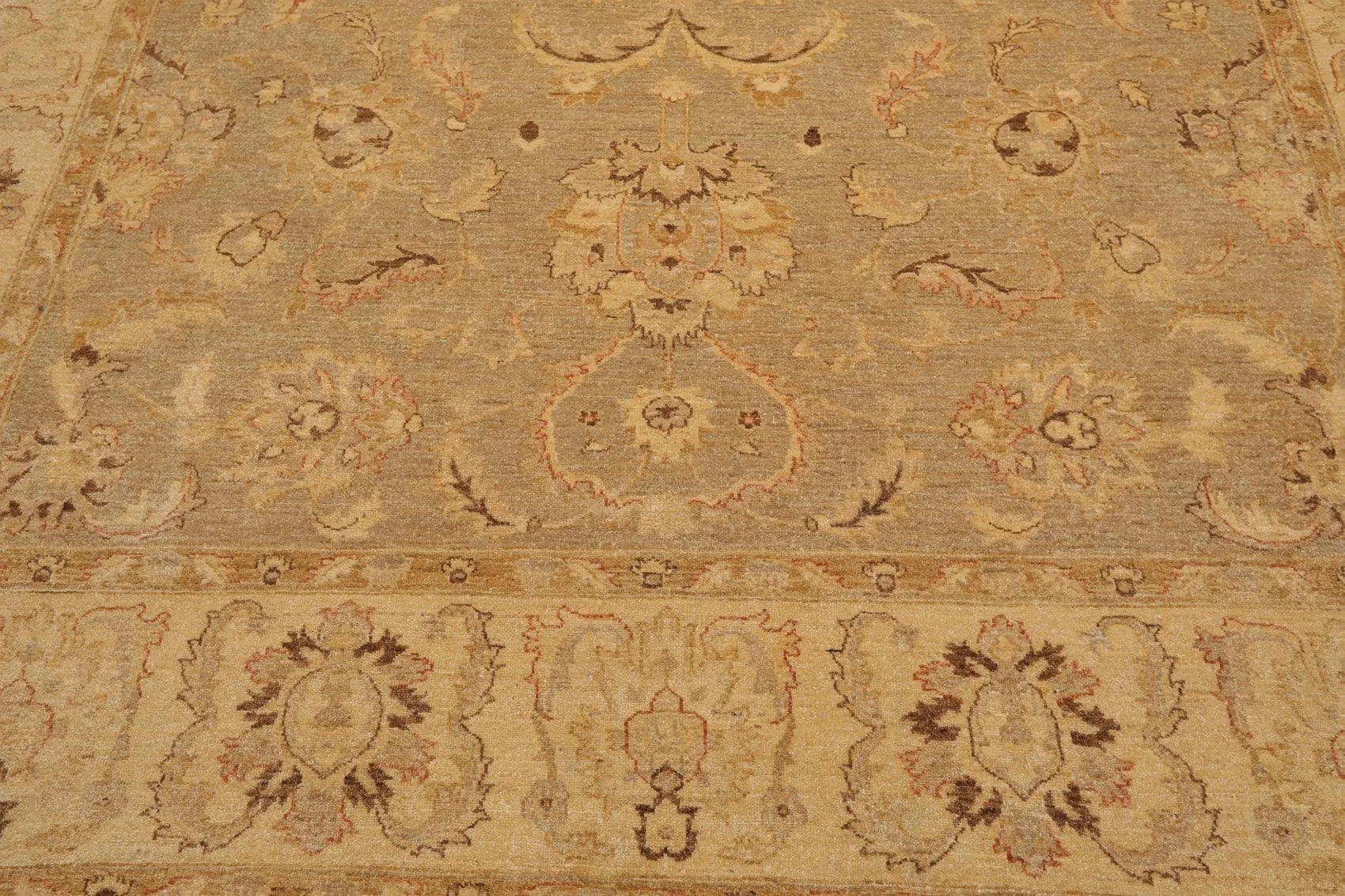 9' x 11'1'' Hand Knotted 100% Wool Peshawar Traditional Oriental Area Rug Gray-4