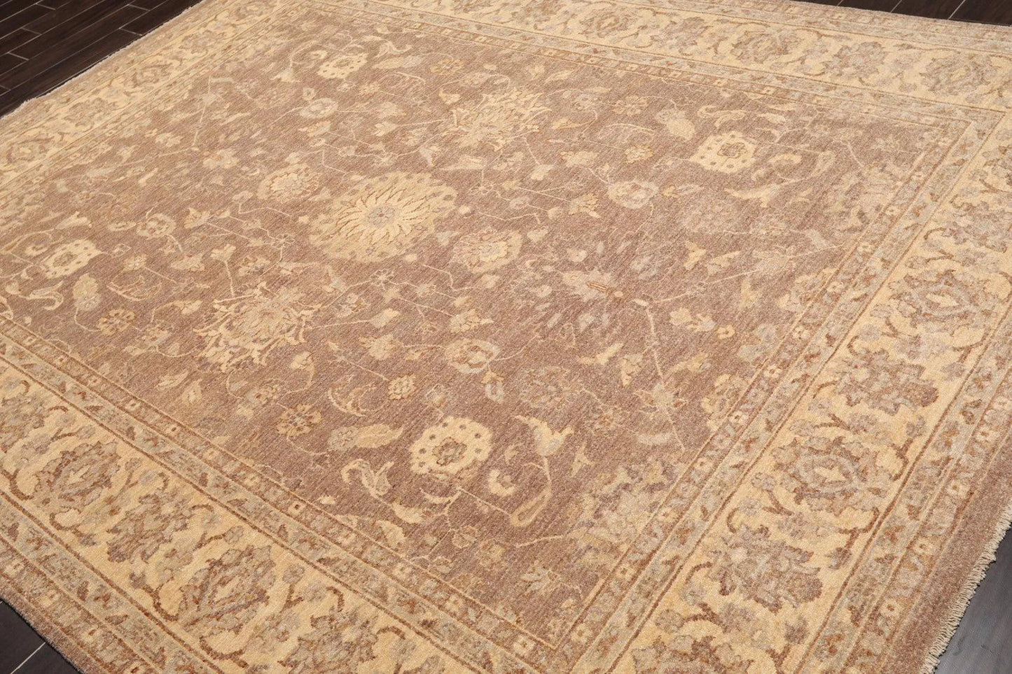 8' x 10'2'' Hand Knotted 100% Wool Peshawar Traditional Oriental Area Rug Brown-2