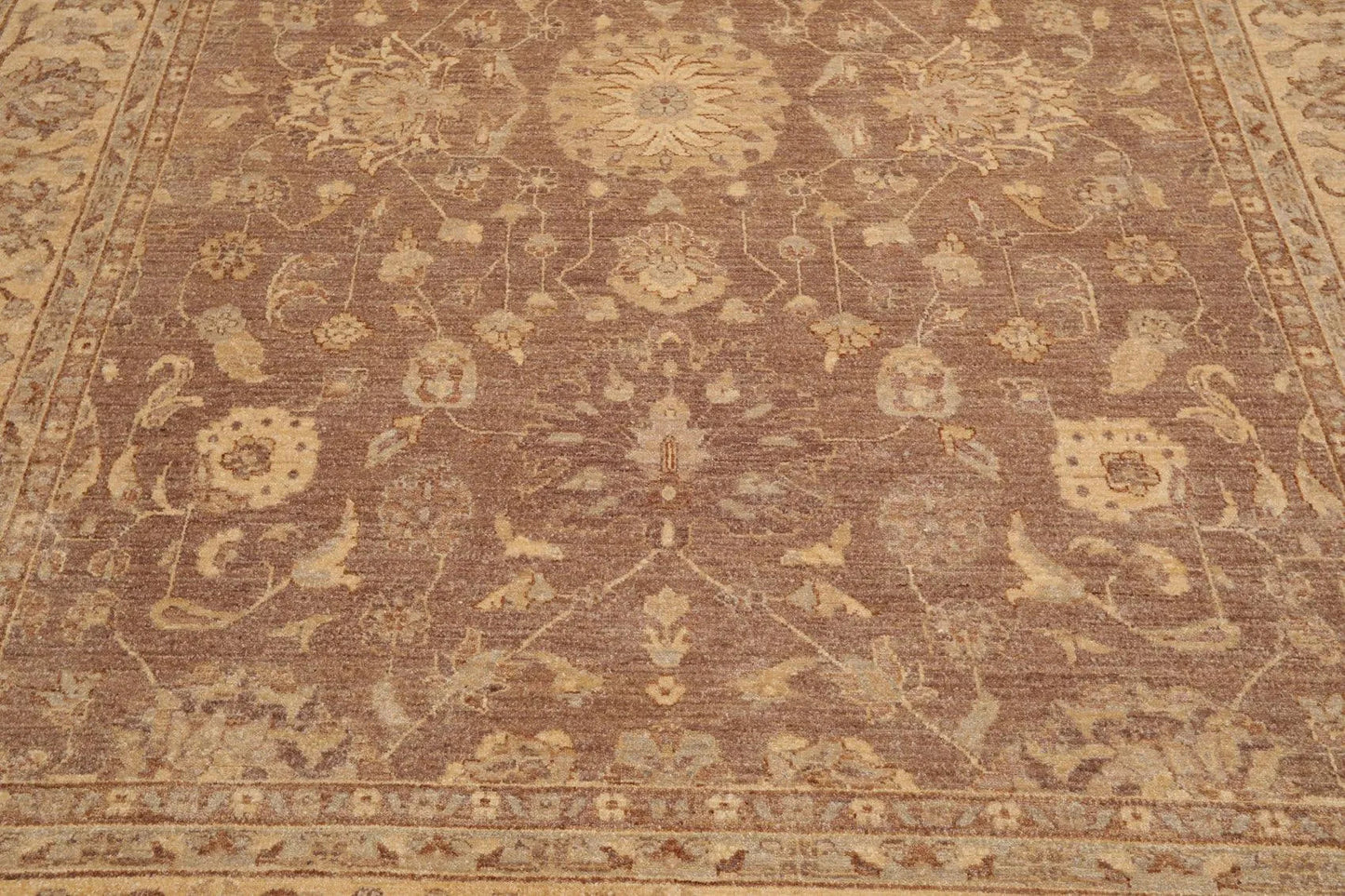 8' x 10'2'' Hand Knotted 100% Wool Peshawar Traditional Oriental Area Rug Brown-4