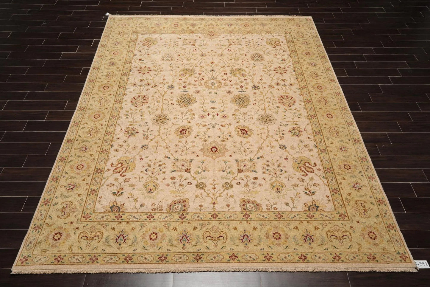 9'1'' x 11'10'' Hand Knotted 100% Wool Peshawar 200 KPSI Oriental Area Rug Beige-1