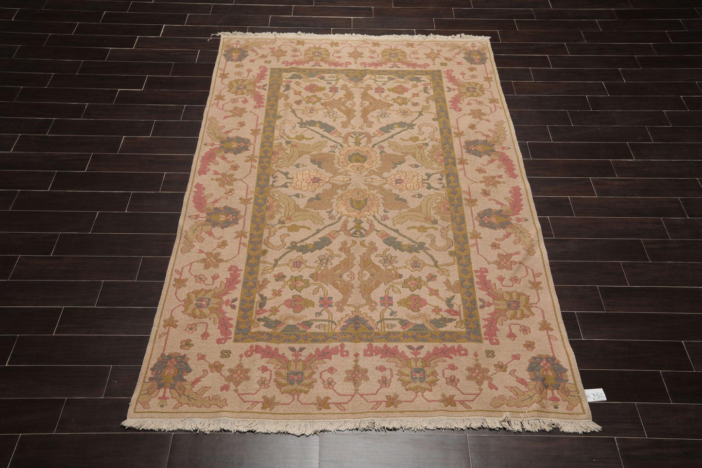 5'9" x 8'9" Hand Knotted Reversible 100% Wool Tibetan Area Rug Tan-1