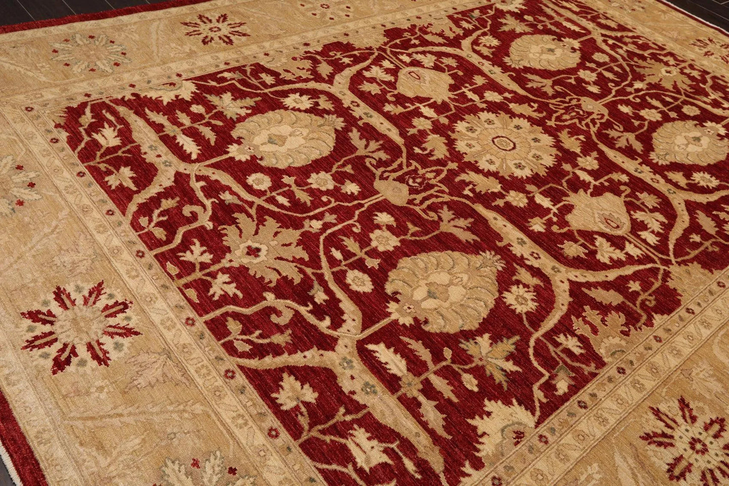 9' x 11'10'' Hand Knotted Wool Peshawar Traditional Oriental Area Rug Rusty Red-3