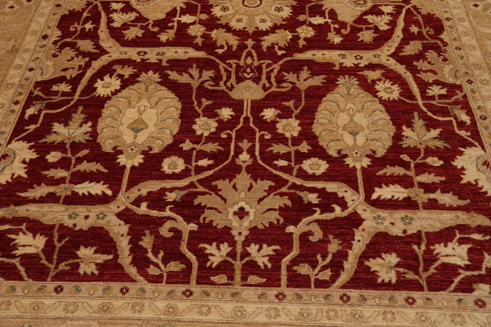 9' x 11'10'' Hand Knotted Wool Peshawar Traditional Oriental Area Rug Rusty Red-4