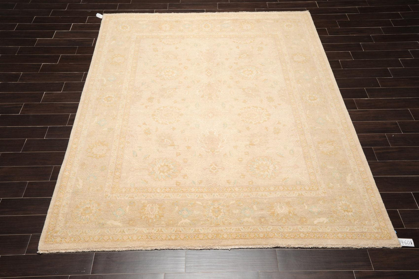 8' x 9'9" Hand Knotted Pakistan Peshawar Oriental Area Rug Muted Earth Tones-1