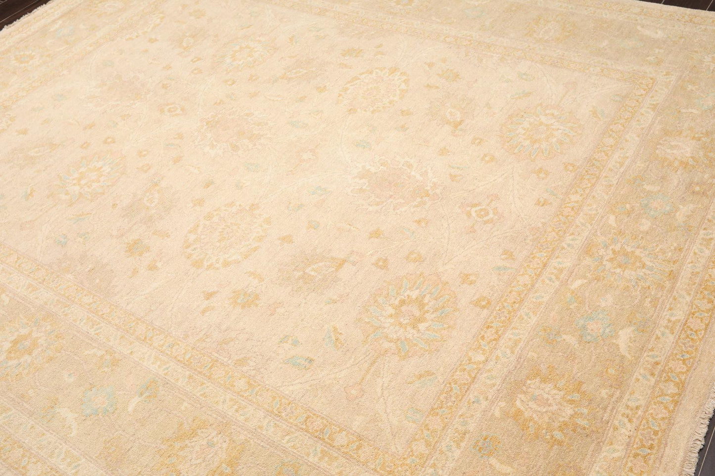 8' x 9'9" Hand Knotted Pakistan Peshawar Oriental Area Rug Muted Earth Tones-2