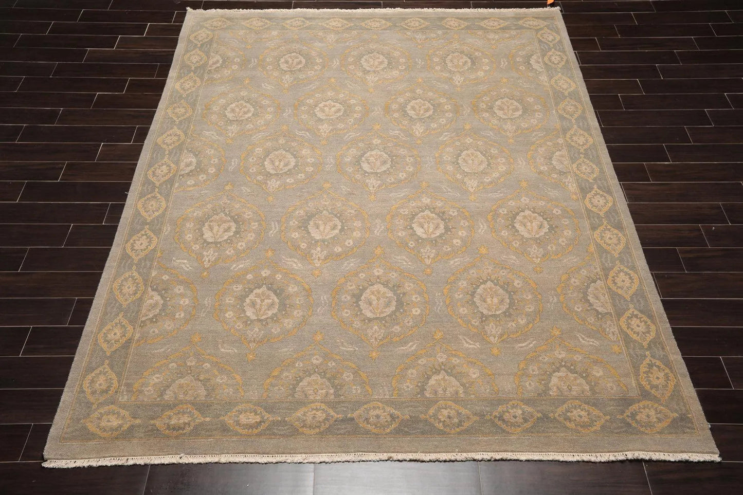 8' x 10' Hand Knotted 100% Wool Peshawar Traditional Oriental Area Rug Gray-1